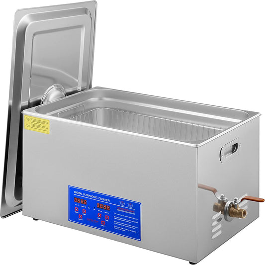30L Industrial Ultrasonic Cleaner with Digital Timer&Heater 40Khz Professional Large Ultrasonic Cleaner Total 1200W for Wrench Tools Industrial Parts Mental Instrument Apparatus Cleaning